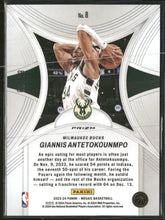 2023-24 Panini Epic Perform Mosaic Reactive Blue Giannis Antetokounmpo #/99 #8