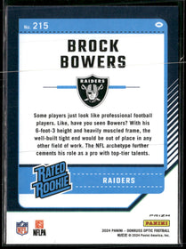 2024 Donruss Optic Teal Velocity Brock Bowers #215