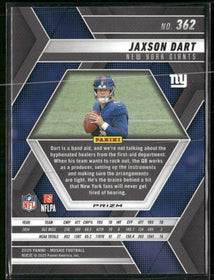 2025 Panini Mosaic Mosaic Green Jaxson Dart Rookie #362