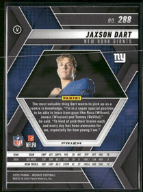 2025 Panini Mosaic Mosaic Camo Red Jaxson Dart Rookie #288