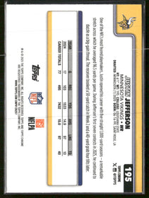 2025 Topps Chrome Purple Lava Justin Jefferson #/75 #195