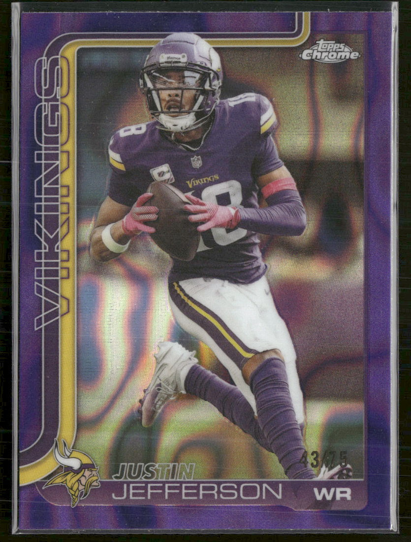 2025 Topps Chrome Purple Lava Justin Jefferson #/75 #195