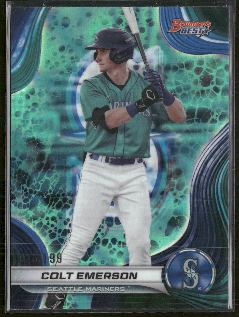 2024 Bowman's Best Prospects Aqua Lava Refractors Colt Emerson #/199 #TP-22