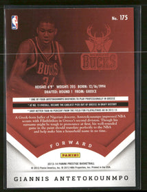 2013-14 Panini Prestige Giannis Antetokounmpo Rookie #175