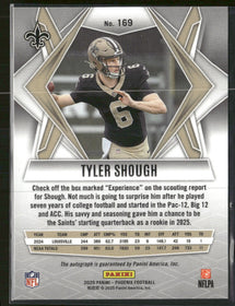 2025 Panini Phoenix BR AU Silver Pandora Prizm Tyler Shough Rookie Auto #169