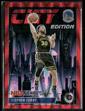 2023-24 Hoops Stock City Edition Red Seismic Prizm Stephen Curry #/199 #30