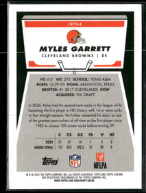 2025 Topps Chrome 1975 Topps Blue Refractor Myles Garrett #/150 #1975-8