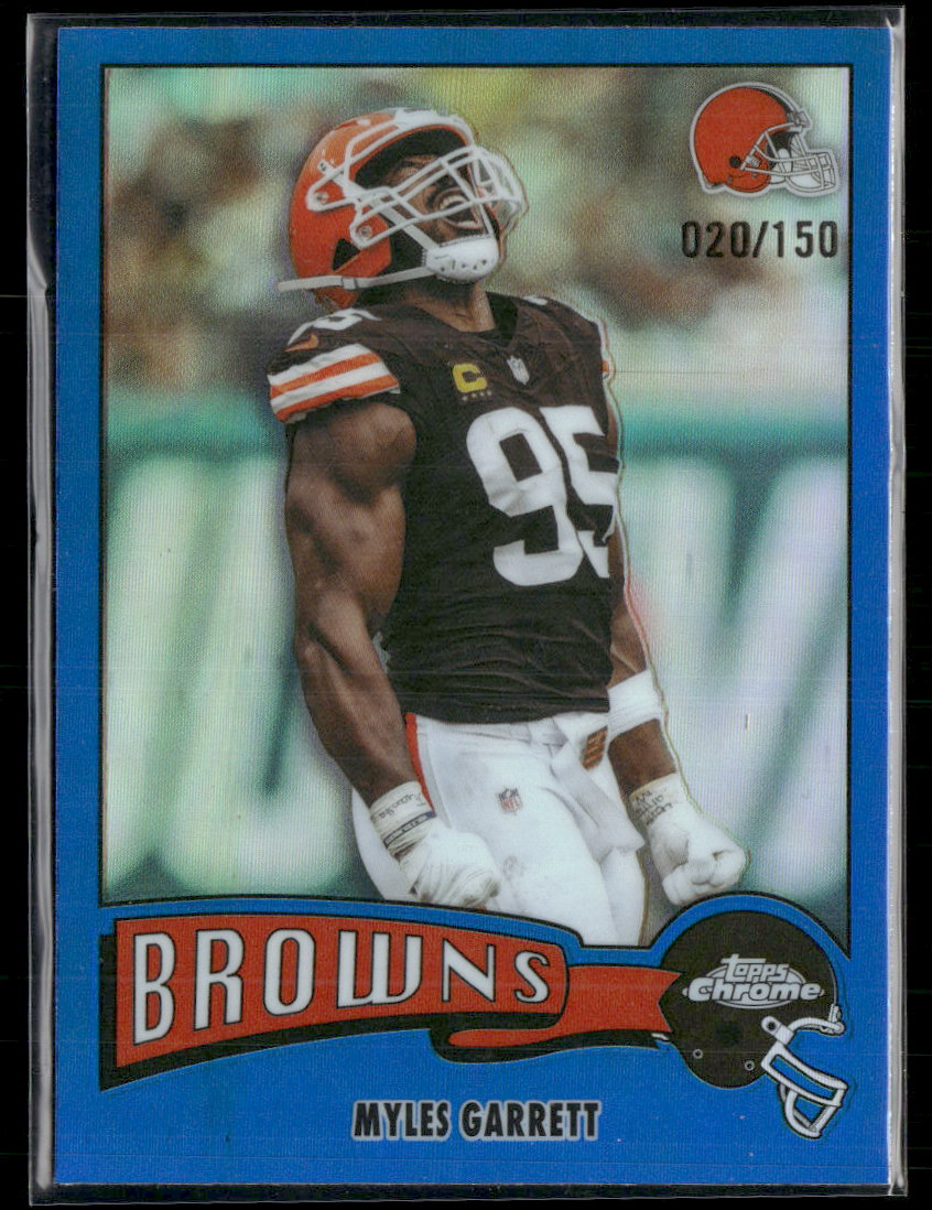 2025 Topps Chrome 1975 Topps Blue Refractor Myles Garrett #/150 #1975-8