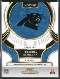 2025 Panini Select Select Signatures Prizm Tetairoa McMillan Auto #SIP-TMC