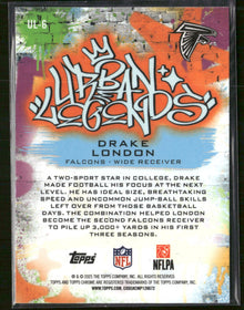 2025 Topps Chrome Urban Legends Drake London #UL-6