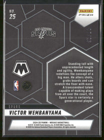 2024-25 Panini Mosaic White Mosaic Victor Wembanyama #/25 #288