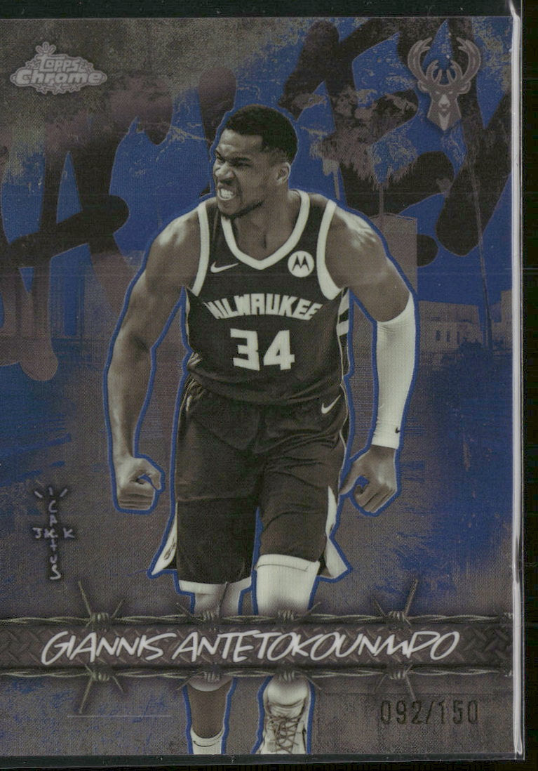 2026 Topps Giannis Antetokounmpo #JU-30 /150 Blue Refractor