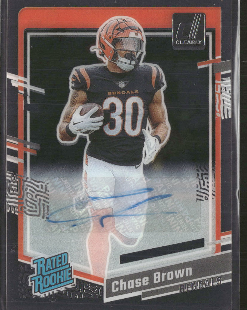2023 Clearly Donruss Rated Rookie Autographs Chase Brown Auto #55