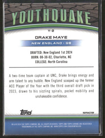 2024 Topps Chrome Youthquake Refractor Drake Maye #Y-2