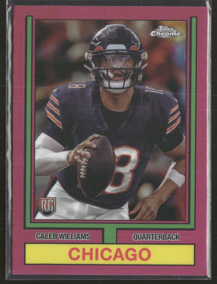 2024 Topps Chrome 1974 Topps Football Pink Refractor Caleb Williams #74TF-1