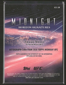 2026 Topps Midnight UFC Horizon Signatures Zhang Weili Auto #HZS-ZW