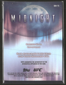 2026 Topps Midnight UFC Base AU Variation Moonrise Yadong Song #/25 Auto #BAV-YS