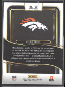 2024 Panini Select Zebra Prizm Riley Moss #190