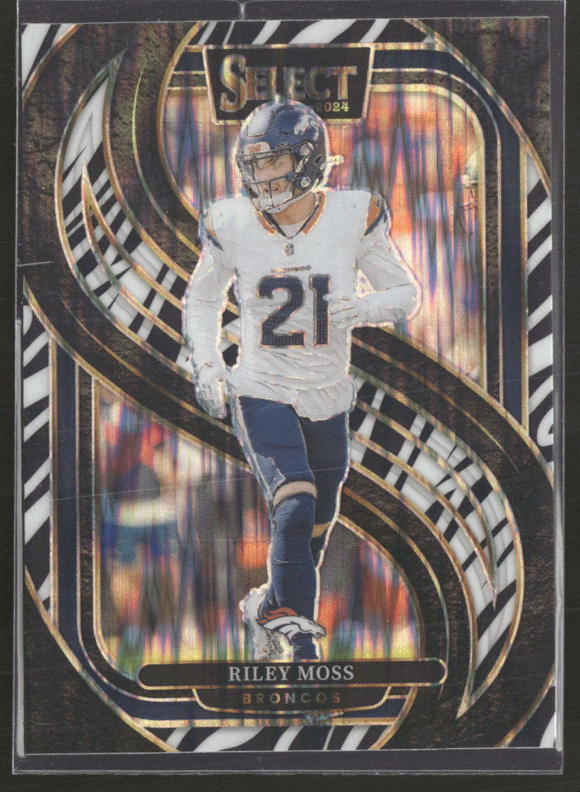 2024 Panini Select Zebra Prizm Riley Moss #190