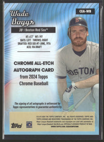 2024 Topps Chrome All-Etch AU Black Refractors Wade Boggs #/10 Auto #CEA-WB
