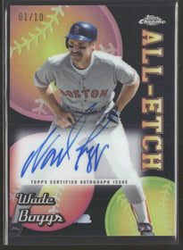 2024 Topps Chrome All-Etch AU Black Refractors Wade Boggs #/10 Auto #CEA-WB
