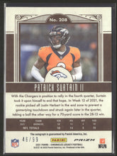 2021 Panini C Legacy Update Rookies AU Patrick Surtain II #/99 Auto #208
