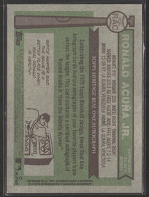 2025 Topps Heritage Real One Autographs Ronald Acuña Jr. Auto #ROA-RAC