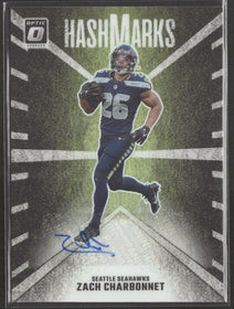 2024 Donruss Optic Hash Marks Zach Charbonnet Auto #HM-ZCT