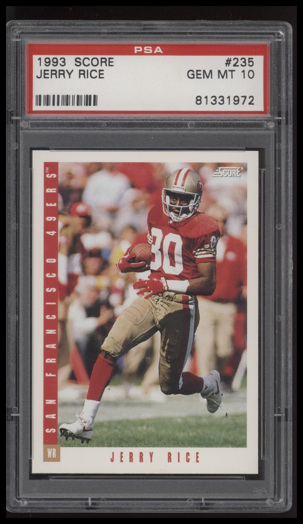 1993 Score Jerry Rice 10 PSA #235