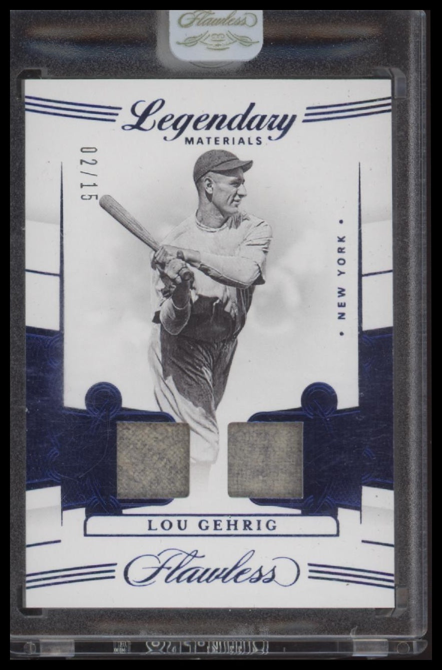 2020 Panini Flawless Legendary Materials Sapphire Lou Gehrig #/15 #LM-LG