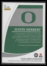 2021 Panini Immaculate Collection Collegiate Ink Justin Herbert #/99 Auto #II-JH