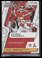 2024 Panini Totally Certified 3 Color Patch Combo /35 Patrick Mahomes II #FG-PMH