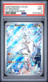2025 Pokemon Jtg En-Journey Together Illustration Rare N'S Reshiram 9 PSA #167