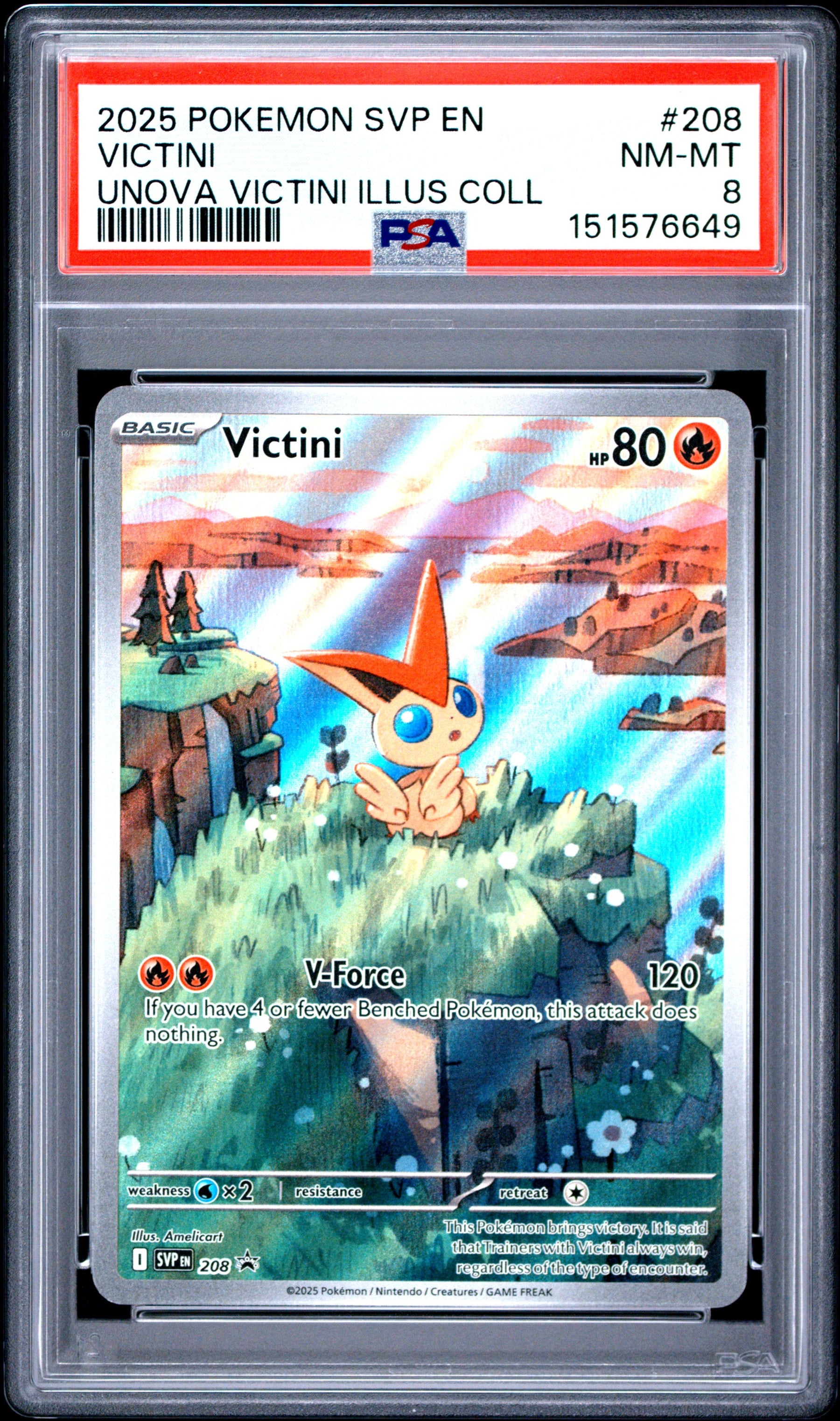 2025 Pokemon Svp En-Sv Black Star P Unova Victini Illus Coll Victini 8 PSA #208