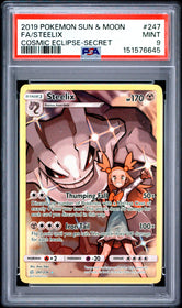 2019 Pokemon Sun & Moon Cosmic Eclipse-Secret Fa/Steelix 9 PSA #247