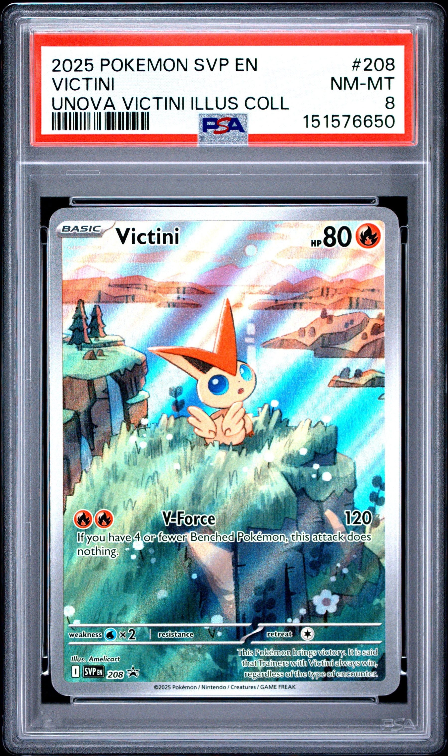 2025 Pokemon Svp En-Sv Black Star P Unova Victini Illus Coll Victini 8 PSA #208