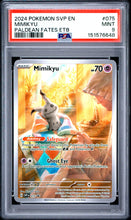 2024 Pokemon Svp En-Sv Black Star Promo Paldean Fates Etb Mimikyu 9 PSA #075