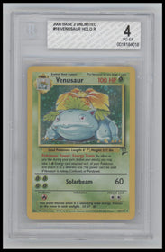 2000 Pokemon Base 2 Unlimited Venusaur HOLO R 4.0 BGS #18