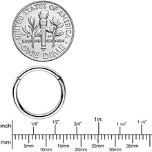 14G 1/2 Solid G23 Implant Grade Titanium Hinged Segment Ring