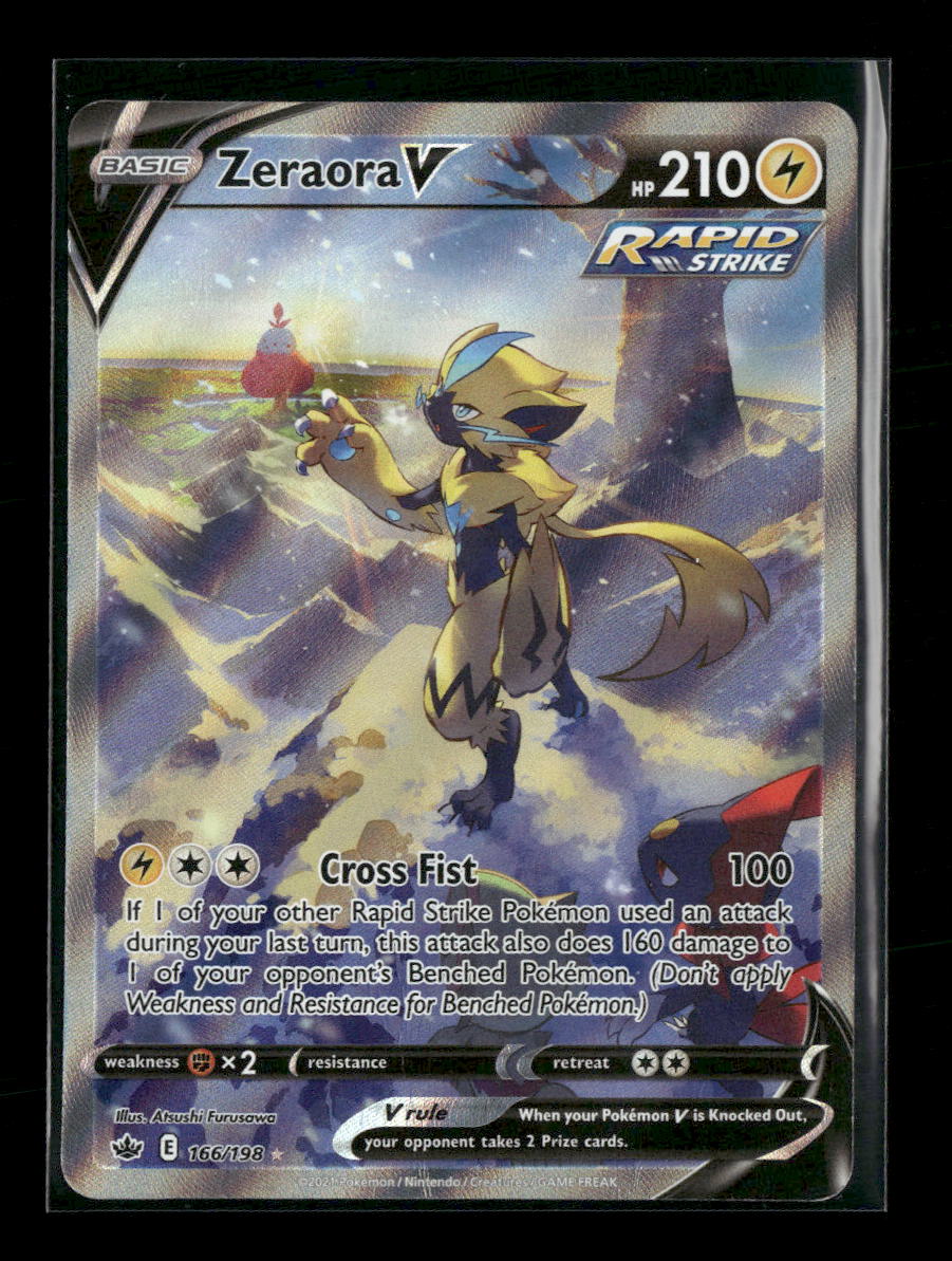 SWSH06: Chilling Reign Zeraora V (Alternate Full Art) #166/198 *Damaged*