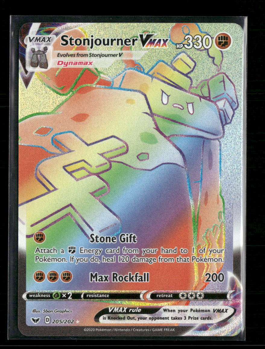 SWSH01: Sword & Shield Base Set Stonjourner VMAX (Secret) #205/202