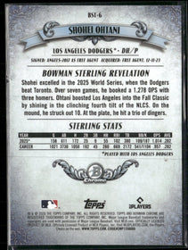 2026 Bowman Bowman Sterling Mojo Refractors Shohei Ohtani #BST-6