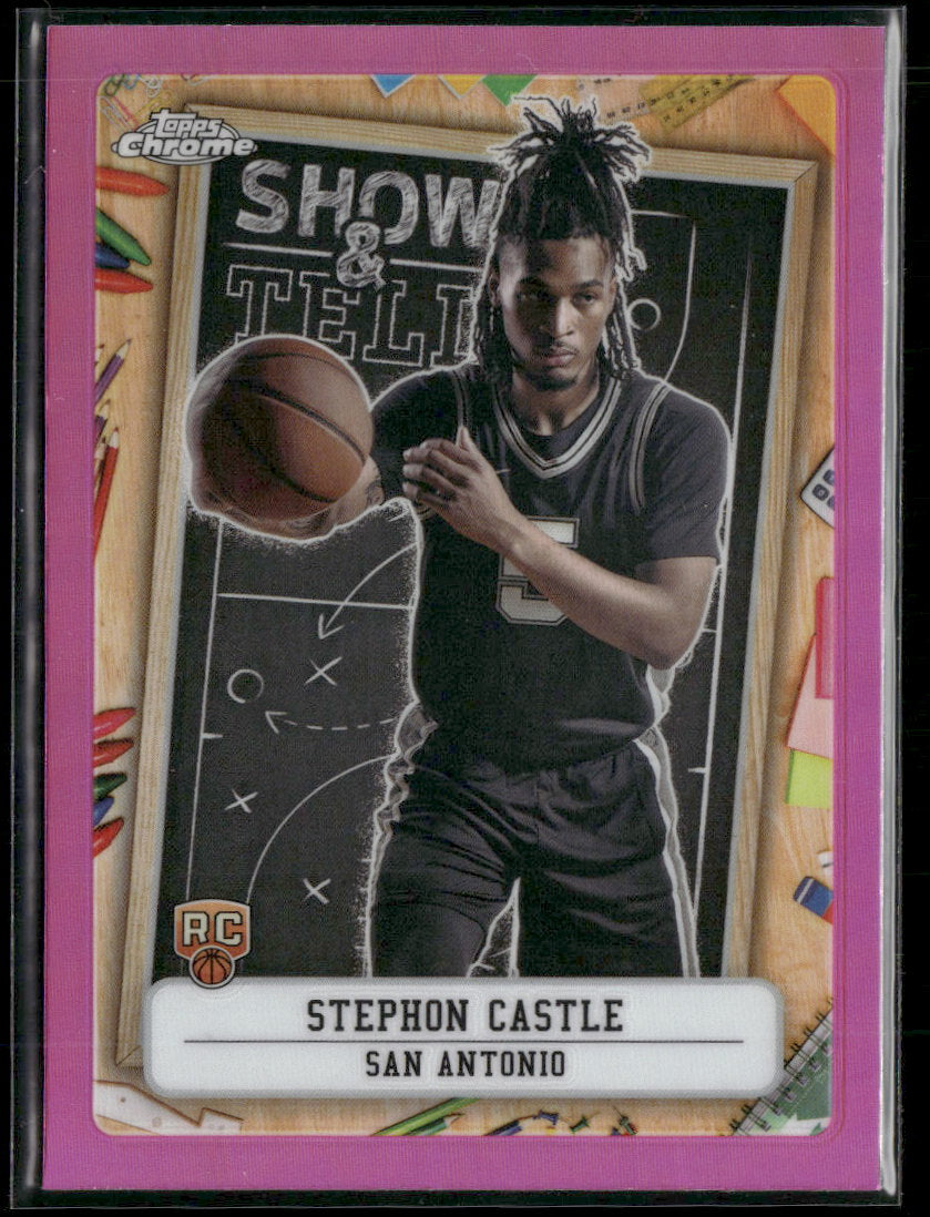 2024-25 Topps Chrome Show and Tell Pink Refractor Stephon Castle #ST-13