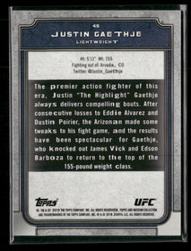 2019 Topps UFC Museum Collection Gold Justin Gaethje #/75 #45