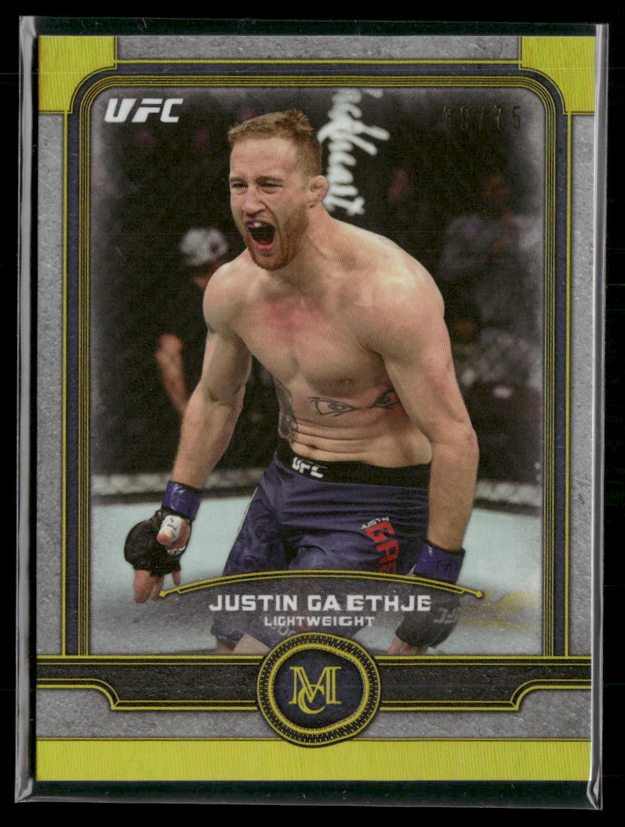 2019 Topps UFC Museum Collection Gold Justin Gaethje #/75 #45