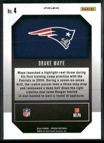 2024 Panini Prizm Emergent Green Prizm Drake Maye #4