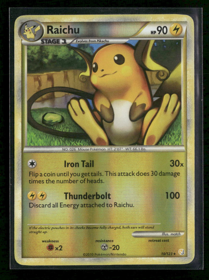 HeartGold SoulSilver Raichu Reverse Holo #10/123