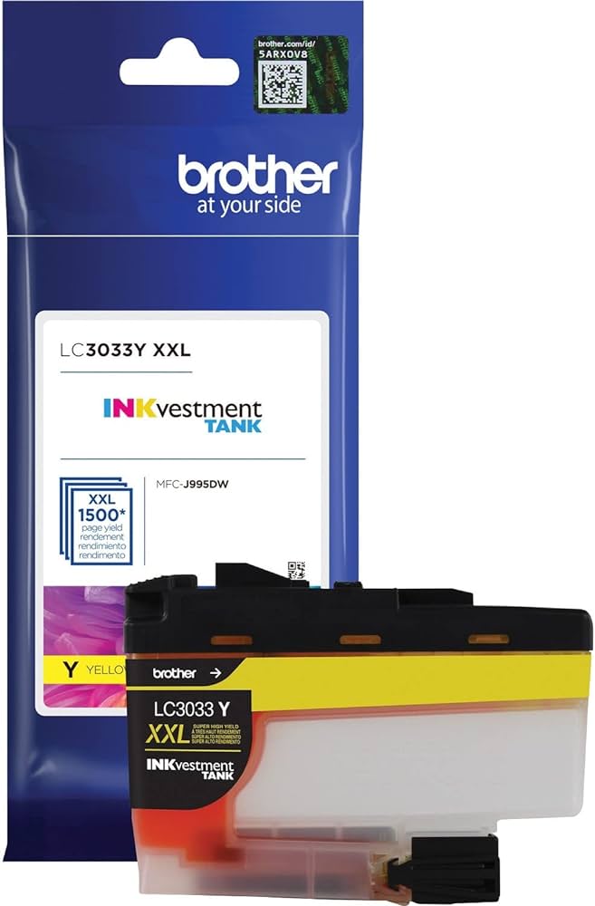 New, Pre-Owned - Brother LC3033Y XXL Yellow Super High-Yield Tank Ink Cartridge