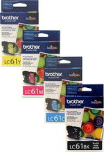 New, Pre-Owned - Brother LC61 Black Cyan, Magenta, Yellow Ink Cartridges, Pack Of 4