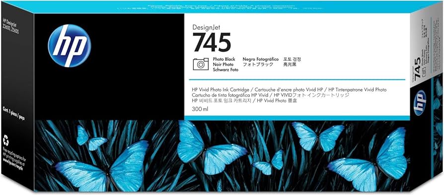 New, Pre-Owned - HP 745 300-ml DesignJet (F9K04A) Photo Black Ink Cartridge